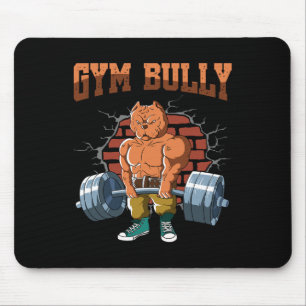 Fitness Dog Gym Bully Deadlift Workout Training  Mouse Pad