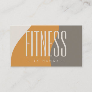 Fitness Earth Tones Rustic Business Card