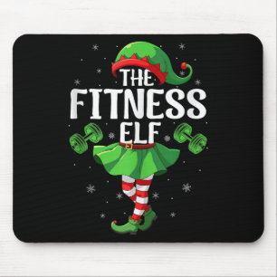 Fitness Elf Christmas Girls Women Elf Squad Xmas F Mouse Pad