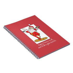 Fitness Exercise Christmas with Santa Notebook