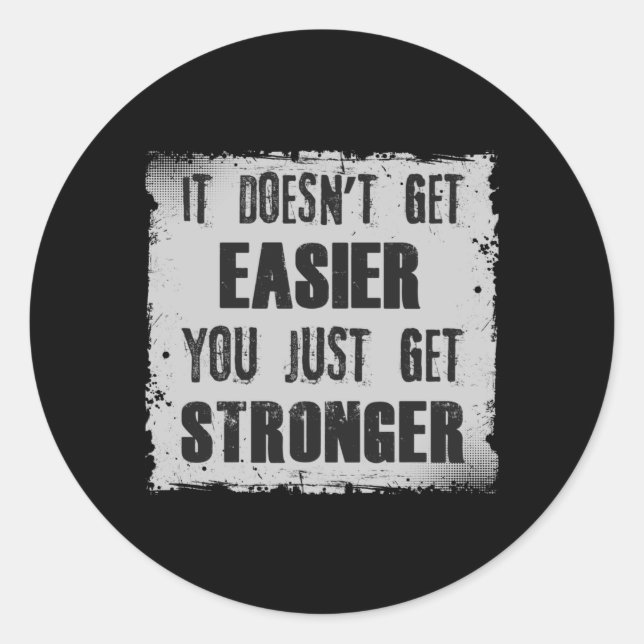 Fitness Exercise Gym Workout Sport Funny Gift Idea Classic Round Sticker (Front)