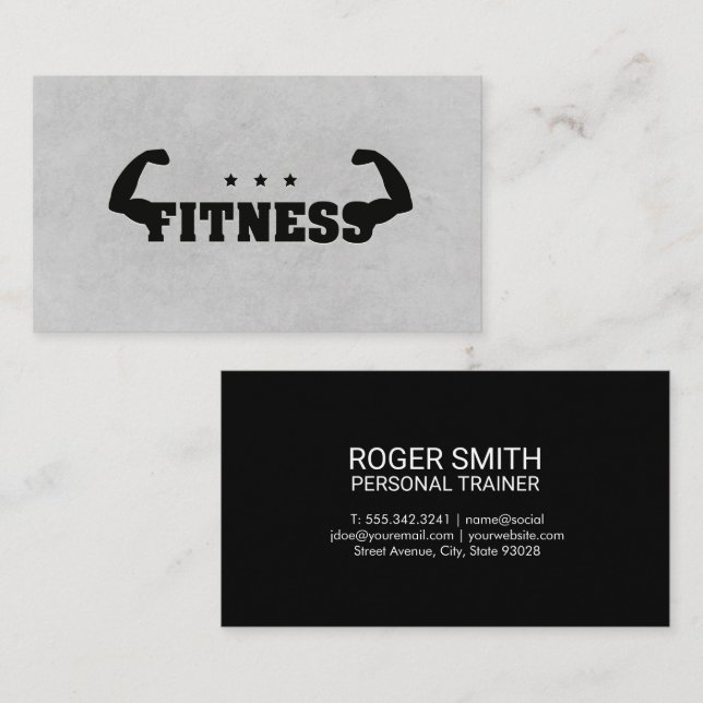Fitness Flex | Personal Trainer Business Card (Front/Back)