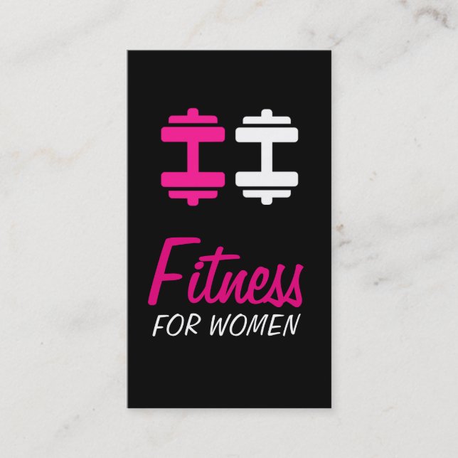Fitness for Women Pink Personal Trainer Card (Front)
