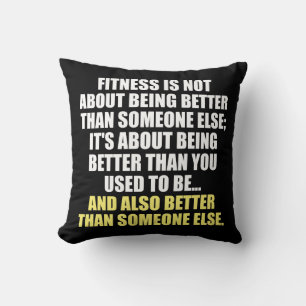 Fitness Funny Motivational Cushion