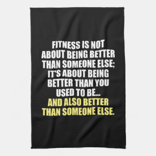 Fitness Funny Motivational Tea Towel