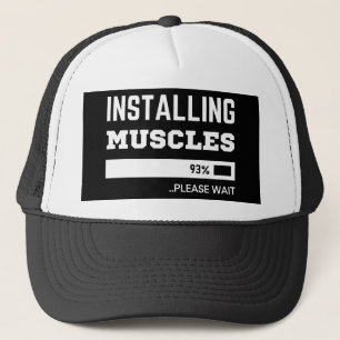 Fitness  Funny Workout Installing Muscles Trucker Hat