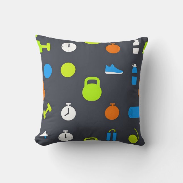 Fitness Gear Workout Pattern Cushion (Front)