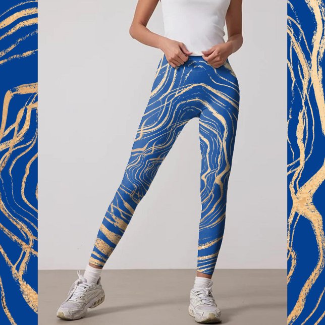 fitness girl elegance faux gold maze inspired art leggings (Creator Uploaded)