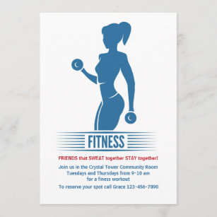 Fitness Girl Invitation