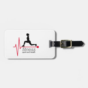 Fitness girl luggage tag