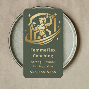 Fitness Girl Personal Trainer Gym Trainer Coach Business Card