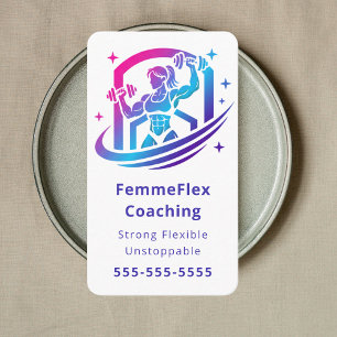 Fitness Girl Personal Trainer Online Fitness Coach Business Card