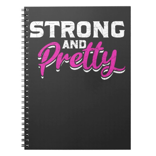Fitness Girl Weightlifting Female Gym Workout Notebook (Front)