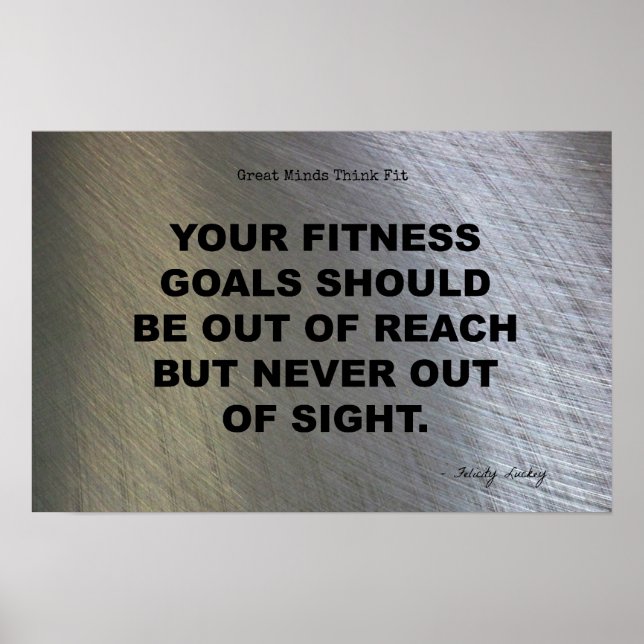 Fitness Goals: Never Out of Sight! Poster (Front)