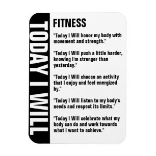 Fitness Goals Reminder Customise Magnet
