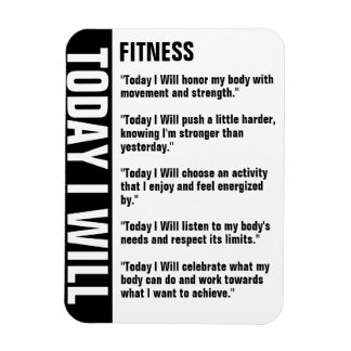 Fitness Goals Reminder Customise Magnet