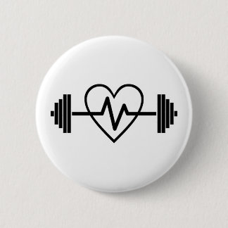 FITNESS GYM IS LIFE 6 CM ROUND BADGE