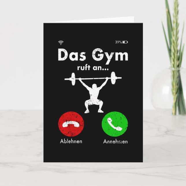 Fitness Gym Lifting Quote Funny Gift Card (Front)