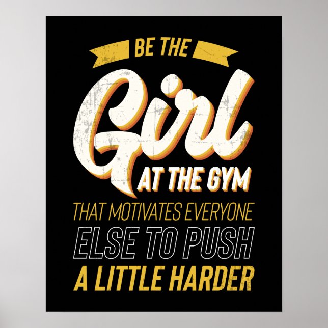Fitness Gym Workout Motivation Womens Poster (Front)