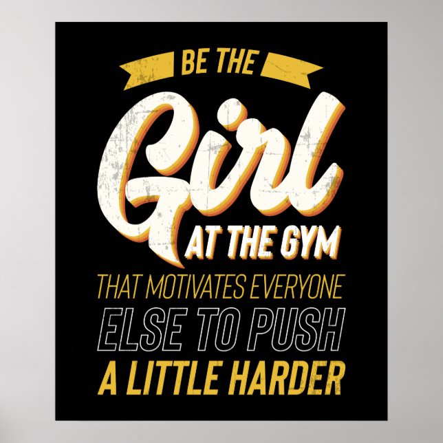 Fitness Gym Workout Motivation Womens Poster (Front)