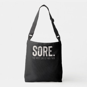 Fitness Gym Workout Motivational Quote Crossbody Bag