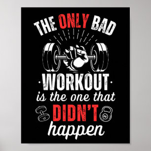 Fitness Gym Workout motivational quote, Exercise Poster