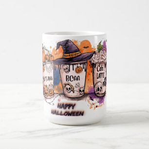 Fitness Halloween 🎃 Protein, BCAA & Café Latte Coffee Mug