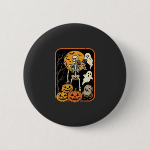 Fitness Halloween Skeleton Ghost Pumpkin Workout D 6 Cm Round Badge