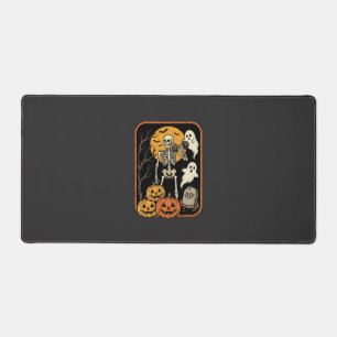 Fitness Halloween Skeleton Ghost Pumpkin Workout D Desk Mat
