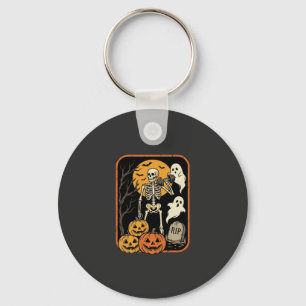 Fitness Halloween Skeleton Ghost Pumpkin Workout D Key Ring