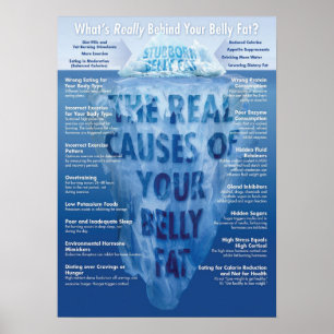 Fitness Infographic Gym Poster - Belly Fat