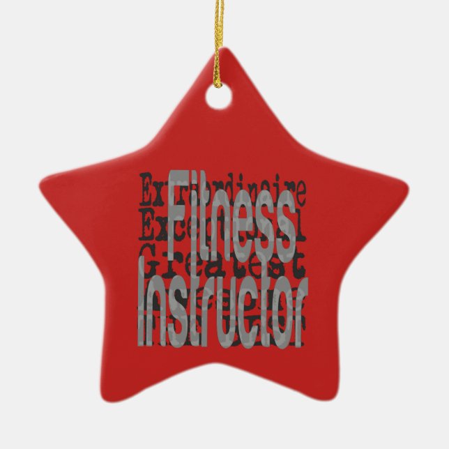Fitness Instructor Extraordinaire Ceramic Ornament (Front)