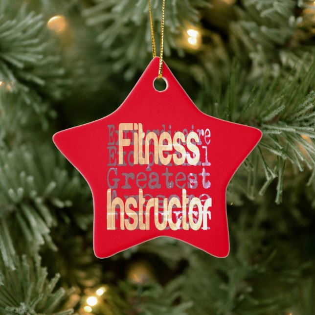 Fitness Instructor Extraordinaire Ceramic Ornament (Tree)