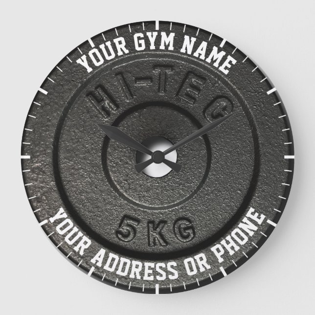 Fitness Instructor Gym Owner Gym Coach Workout Large Clock (Front)