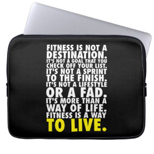 Fitness Is A Way To Live - Workout Motivational Laptop Sleeve