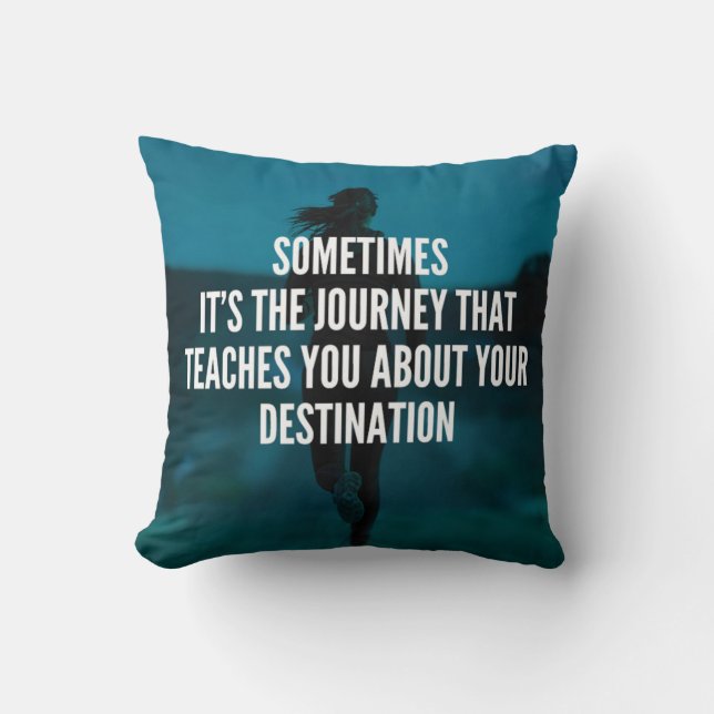 Fitness Journey - Women's Workout Motivational Cushion (Front)