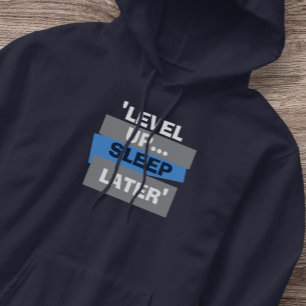 Fitness Level Up Sports Activewear Vintage Hoodie