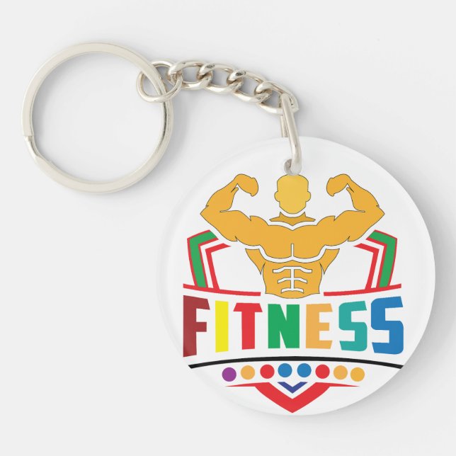 Fitness Lifestyle – Train Hard Stay Strong Key Ring (Front)