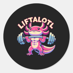 Fitness Liftalotl Bodybuilding Gym Classic Round Sticker