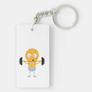 Fitness light bulb with weight key ring
