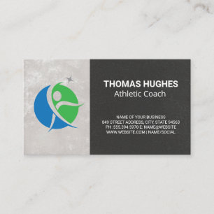 Fitness Logo   Athletic Coach Business Card