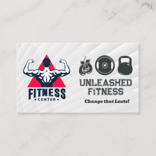 Fitness Logo   Gym Equipment Icons Business Card