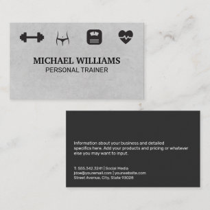 Fitness Logo   Personal Trainer Business Card