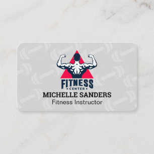 Fitness Logo Personal Trainer Health Business Card