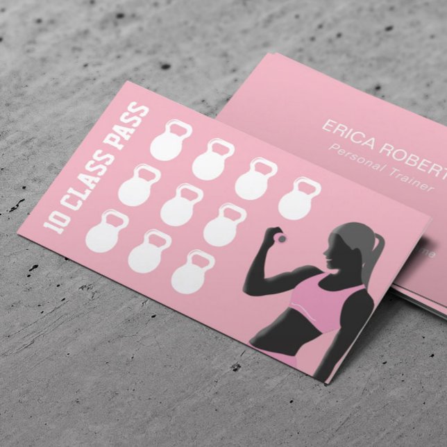 Fitness Loyalty Card Personal Trainer Pink (Creator Uploaded)