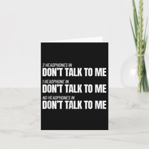 Fitness Meme - Don't Talk To Me At The Gym - Funny Card