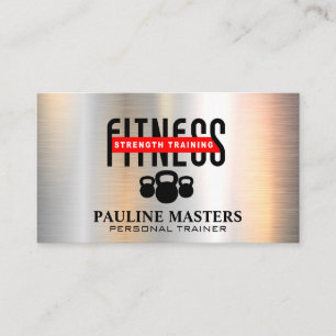Fitness Metallic Brushed Appointment Card