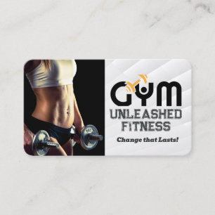 Fitness Model Gym Typography Business Card
