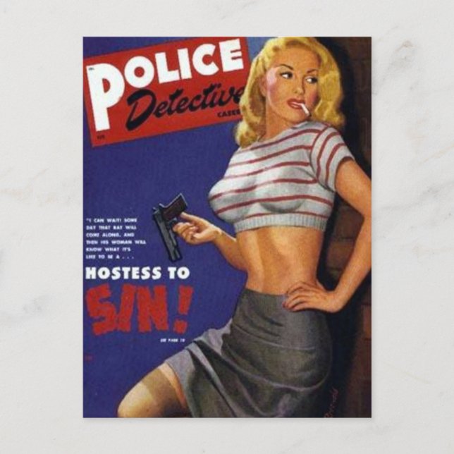 Fitness Model smoking Postcard (Front)