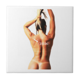 Fitness Model Tanlines Thunder_Cove Ceramic Tile